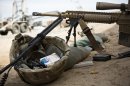 Items belonging to a U.S. Army sniper are pictured at Command Outpost AJK in Maiwand District, Kandahar Province, Afghanistan