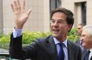 Netherlands' PM Rutte arrives at a European Union leaders summit in Brussels