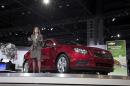 Cristi Landy, Chevrolet marketing director for small cars speaks during the debut of the 2014 Chevy Cruze Clean Turbo Diesel at the Chicago Auto Show in this file photo