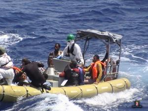 The Italian navy rescues survivors after a boat carrying&nbsp;&hellip;