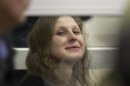 Member of female punk band "Pussy Riot" Alyokhina attends court hearing in Berezniki in Perm region, near the Ural mountains