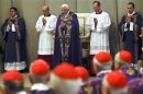 Pope Benedict XVI attends Ash Wednesday mass at the Vatican
