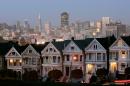 FILE-In this Monday, May 12, 2008, file photo, a row of historical Victorian homes, underscore the San Francisco skyline in a view from Alamo Square,Calif. Apartment rents in San Francisco have soared beyond the lofty levels of the original Internet boom more than a decade ago. This time, it's being driven by well-paid software engineers and Web designers who are flocking to Silicon Valley. (AP Photo/Marcio Jose Sanchez, FIle)