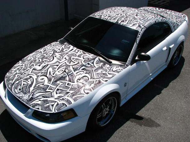 Sharpie Mustang artist adds some magic with a few black markers Sharpiemustang1