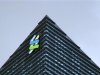 The logo of Standard Chartered is seen at its new Singapore office at the Marina Bay Financial Centre