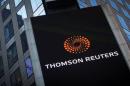 FILE PHOTO - The Thomson Reuters logo on building in Times Square, New York