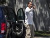 New York Yankees' Alex Rodriguez gestures as he arrives at the Yankees' minor league baseball complex in Tampa