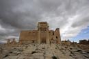 A picture taken on March 14, 2014 shows the sanctury of Baal in the ancient oasis city of Palmyra
