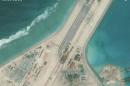 Center for Strategic and International Studies (CSIS) Asia Maritime Transparency Initiative image of the center portion of the Subi Reef runway