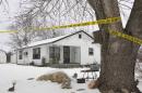 Police tape surrounds one of the crime scenes where Joseph Aldridge killed seven people in Tyrone, Missouri