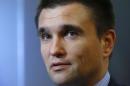 Ukraine's Foreign Minister Pavlo Klimkin speaks during an interview with Reuters in Brussels
