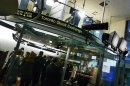 People attend a market open ceremony for Toronto Stock Exchange at the TSX Broadcast Centre in Toronto