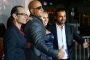 David Twohy, Katee Sackhoff, Vin Diesel and Jordi Molla attend the 'Riddick' premiere on August 28, 2013 in Westwood, CA