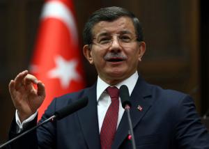 Turkish Prime Minister Ahmet Davutoglu delivers a speech &hellip;