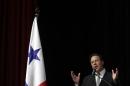 President-elect Varela of the Panamenista Party (PP) speaks in Panama City