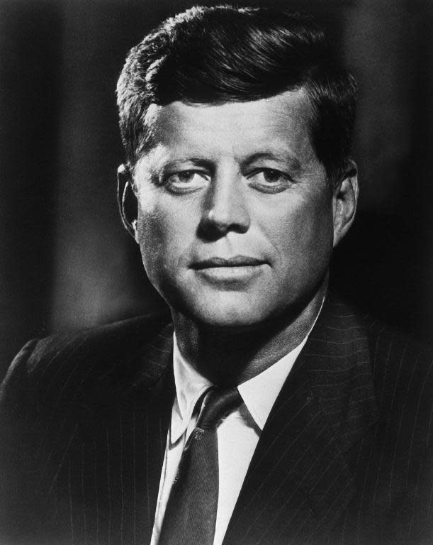 Photo dated from 1960 of US President John F. Kennedy who was assassinated in Dallas, Texas in 1963