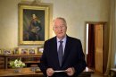Belgium's King Albert II gives a televised address to the nation