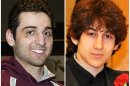 This combination of undated photos shows Tamerlan Tsarnaev, 26, left, and Dzhokhar Tsarnaev, 19. The FBI says the two brothers and suspects in the Boston Marathon bombing killed an MIT police officer, injured a transit officer in a firefight and threw explosive devices at police during a getaway attempt in a long night of violence that left Tamerlan dead and Dzhokhar still at large on Friday, April 19, 2013. The ethnic Chechen brothers lived in Dagestan, which borders the Chechnya region in southern Russia. They lived near Boston and had been in the U.S. for about a decade, one of their uncles reported said. (AP Photo/The Lowell Sun & Robin Young)
