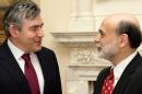 Pacific Investment Management Co., or Pimco, appoints former Britain Prime Minister Gordon Brown (L) and US Federal Reserve chairman Ben Bernanke, pictured on January 13, 2009, as advisors