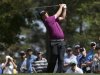 Jason Dufner of the U.S. hits his tee shot on the fourth hole during third round play in the 2013 Masters golf tournament in Augusta
