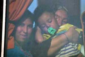 A migrant family rides a bus into the Jezevo refugee&nbsp;&hellip;