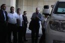 Ake Sellstrom the head of a U.N. chemical weapons investigation team arrives in Damascus