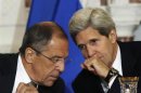 US Secretary of State Kerry confers with Russian FM Lavrov at the State Department in Washington
