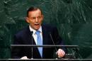 Tony Abbott, Prime Minister of Australia, addresses the 69th United Nations General Assembly at the U.N. headquarters in New York