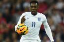 England's forward Danny Welbeck runs with the ball during an international friendly football match against Peru at Wembley Stadium in north London on May 30, 2014