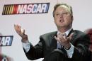 NASCAR CEO Brian France speaks to the media during a news conference at the NASCAR Sprint Cup auto racing Media Tour in Charlotte, N.C., Thursday, Jan. 30, 2014. (AP Photo)