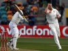 Australia's Siddle celebrates taking the wicket of Sri Lanka's Sangakkara during the first test cricket match in Hobart