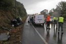 Accidente de tráfico el pasado viernes en Galicia. EFE