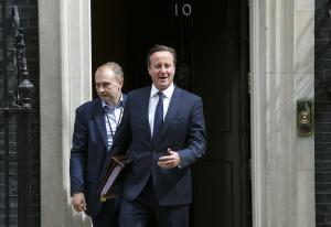 Britain&#39;s Prime Minister David Cameron leaves Number &hellip;