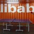 Employees play table tennis inside the headquarters office of Alibaba (China) Technology Co. Ltd on the outskirts of Hangzhou