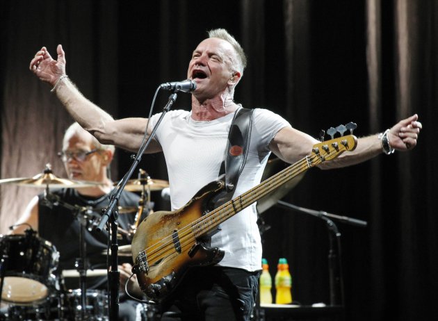 Singer Sting performs during his concert at the Olympic Sports Complex in Moscow, July 25, 2012. REUTERS/Maxim Shemetov (RUSSIA - Tags: ENTERTAINMENT)