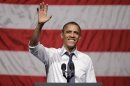 President Barack Obama waves at a campaign stop in Oakland, Calif., Monday, July 23, 2012. (AP Photo/Paul Sakuma)
