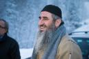 Najumuddin Faraj Ahmad, better known as Mullah Krekar, is pictured following his release from Kongsvinger prison in Norway on January 25, 2015