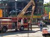 The four-alarm fire at 361 Broadview Ave., has forced the TTC to divert some of its streetcars in the area.
