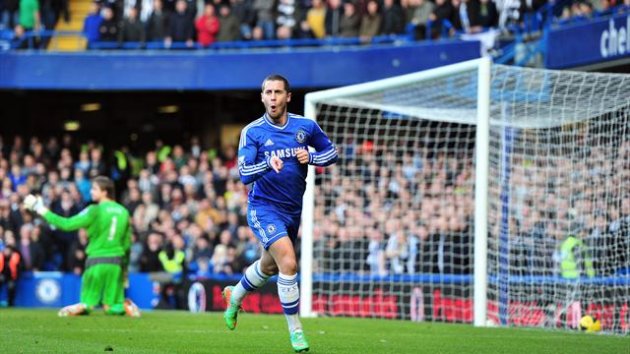 Eden Hazard scores for Chelsea against Newcastle (AFP)
