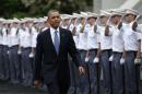 U.S. President Obama arrives for a commencement ceremony at the United States Military Academy at West Point