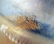 Tempestade de poeira na superfície de Marte