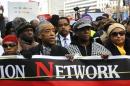 McSpadden, Sharpton, Fulton and Rice lead the national Justice For All march against police violence, in Washington