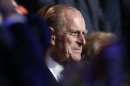 FILE - In this July 27, 2012 file photo, Britain's Prince Philip, the Duke of Edinburgh attends the Opening Ceremony at the 2012 Summer Olympics. Buckingham Palace said Wednesday, Aug. 15, 2012 that the queen's husband, Prince Philip, has been taken to a Scottish hospital as "a precautionary measure." (AP Photo/Jae C. Hong, File)