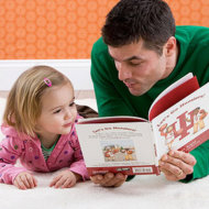 Dad and daughter reading