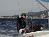 Handout picture shows South African sailors Roger Hudson and Asenathi Jim training off Cape Town