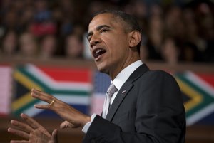 U.S. President Barack Obama speaks at the University …