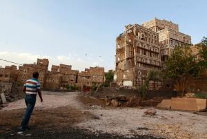 A Yemeni man walks past one of Sanaa&#39;s UNESCO-listed&nbsp;&hellip;