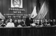 Ceaușescu la un congres al Partidului Comunist Român