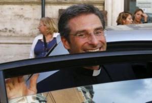 Monsignor Krzystof Charamsa smiles as he leaves at&nbsp;&hellip;