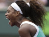 Serena Williams reacts after winning a point against Dominika Cibulkova, of Slovakia, during the Sony Open tennis tournament, Monday, March 25, 2013, in Key Biscayne, Fla. (AP Photo/Lynne Sladky)